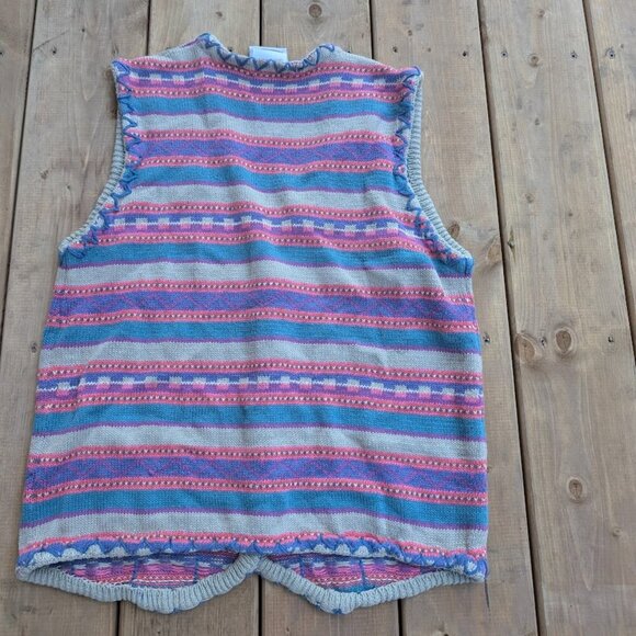 Sigrid Vintage Made in Hong Kong Knit Button Up Vest Women Size Large - Picture 6 of 6